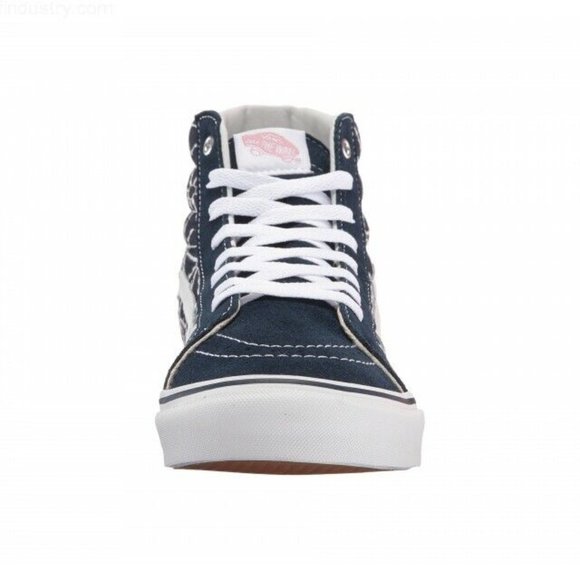 VANS Sk8 Hi Slim (Quilted Denim) Dress Blues Zephyr White Womens Sneakers - Picture 3 of 5
